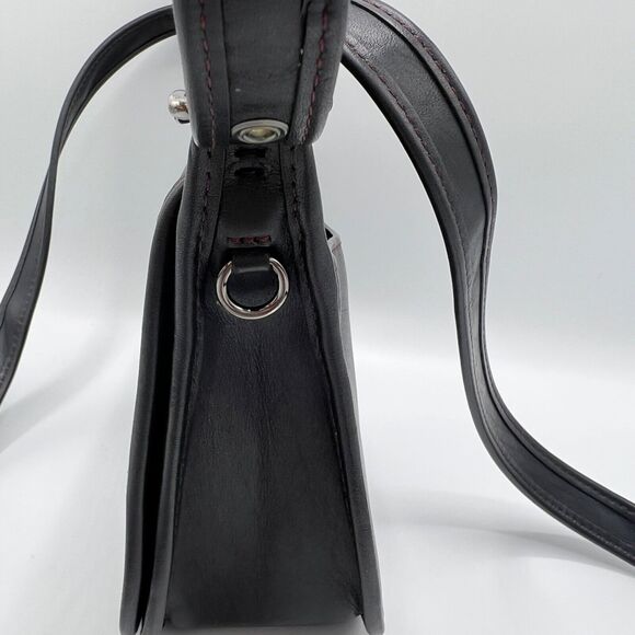 Coach Saddle 18 Mini Crossbody Shoulder Bag Black Glovetanned Leather No 57731 - Picture 6 of 15